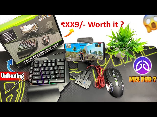 2024 Budget "4 IN 1 MIX PRO Combo" Unboxing & Complete Tutorial 🔥 | How to play free fire ⌨️🖱️📲