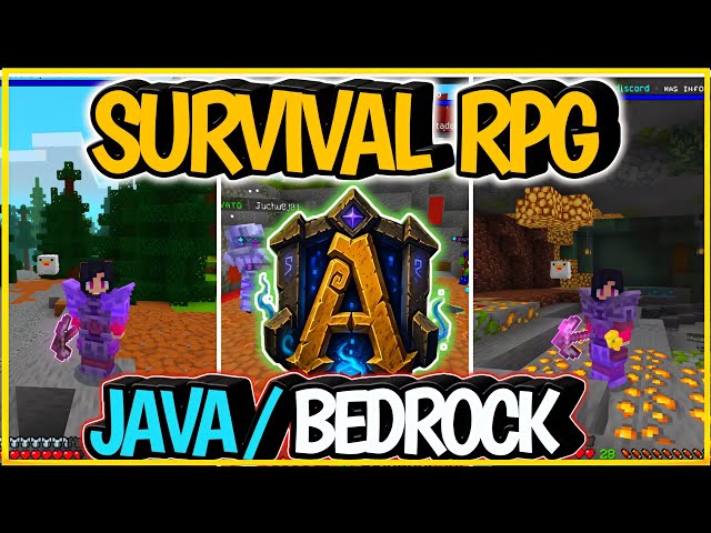✅ el MEJOR SERVIDOR SURVIVAL RPG MINECRAFT / RPG 1.21 java y Bedrock no premium servers #minecraft 