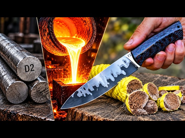 I Melted D2 Steel to Make an Insanely Sharp Knife