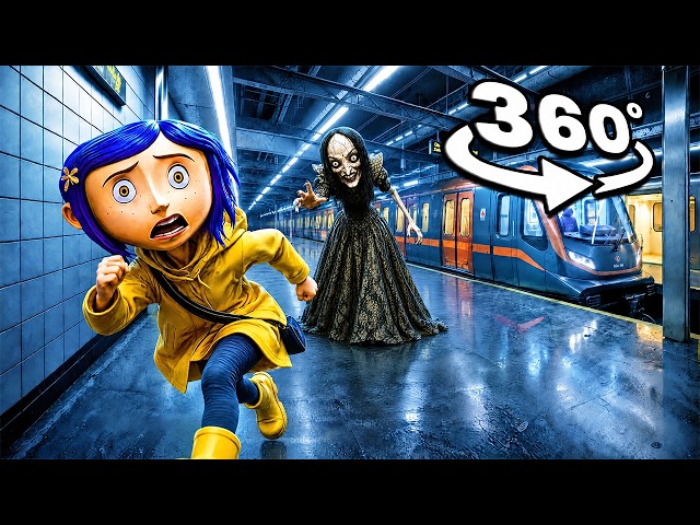 360° Coraline: The Beldam at the Subway Station | Fan-Made (Scary VR 360 4K Video)