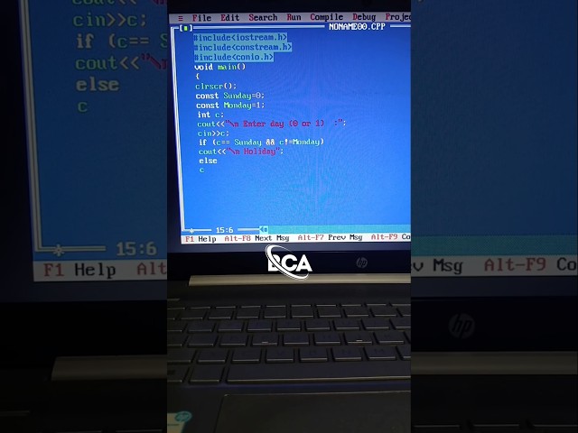 IT'S PROGRAM TO DEFINE CONST VARIABLE USING CONST KEYWORD... #BCA #Coding #turbo #C , #C++ #ytshorts