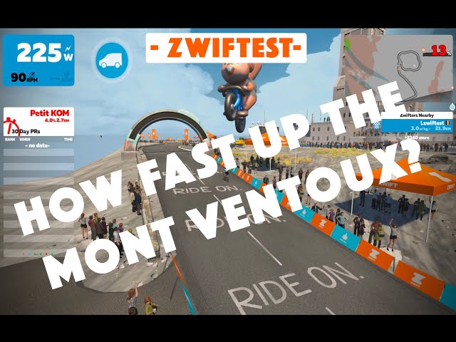 How long does it take to CLIMB the MONT VENTOUX in Zwift?!