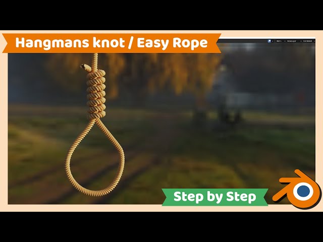 Blender Tutorial : Hangman's knot or Rope in Blender 3