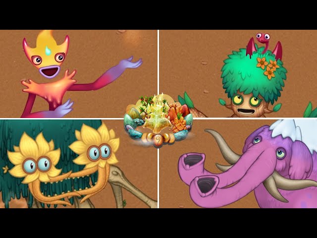 [OLD] Amber Island - All Monsters Sounds & Animations in ver 3.9.2 | My Singing Monsters
