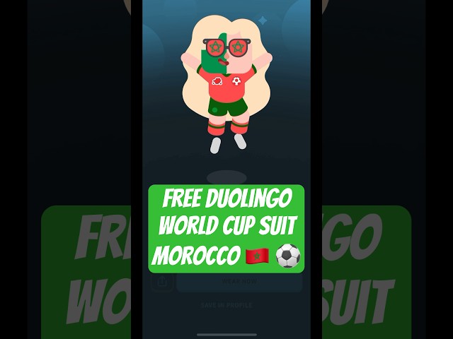 how I got the Duolingo Morocco suit FREE #duolingo 🇲🇦