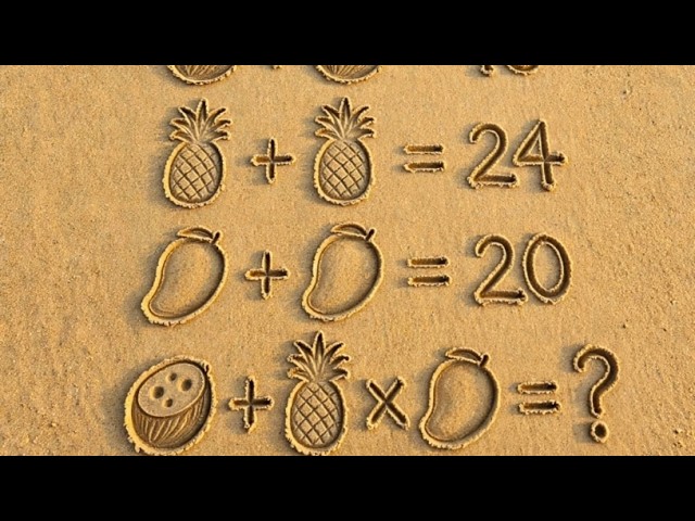 Only Geniuses Can Solve This Fruit Math Puzzle! 🍍🥭🥥🧠Can You Get the Answer?