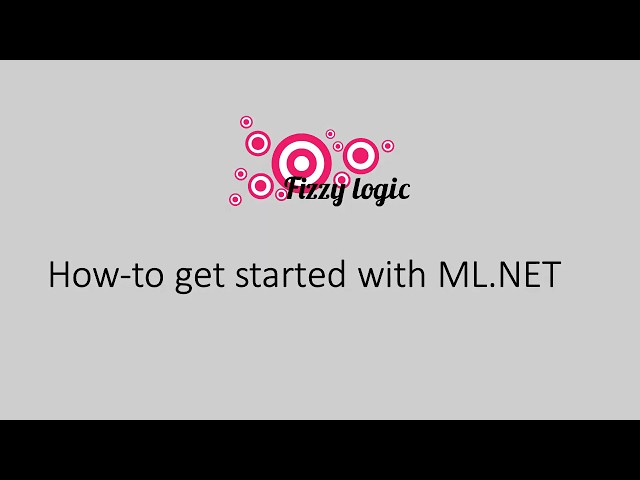 Getting started with ML.NET