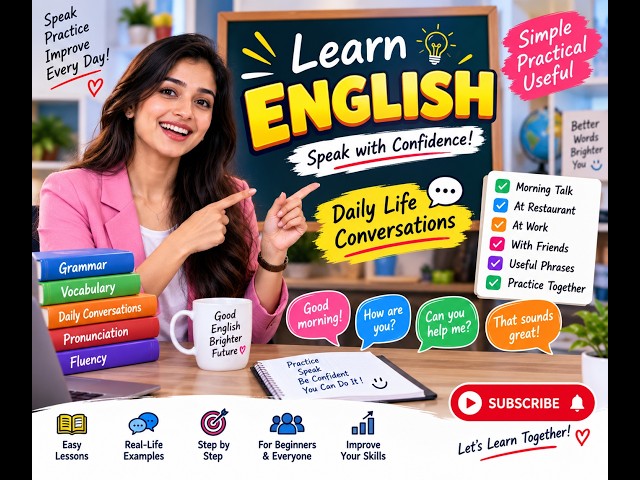 🗣️ Learn English for Daily Life | Easy English Conversations for Beginners
