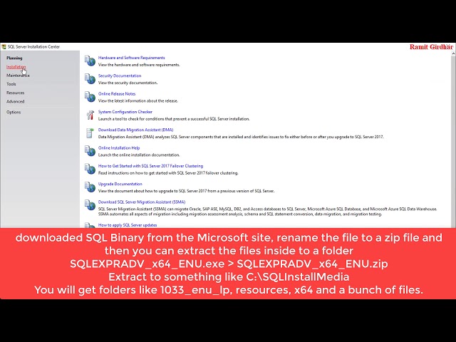 SQL Server Installation - What is the Installation Media Folder?