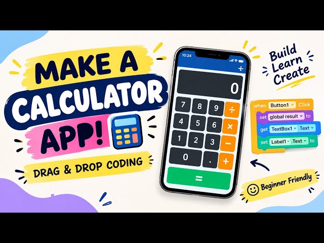 How to Make a Simple Calculator App | Drag & Drop Coding Tutorial