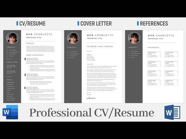 How to Create a CV For Free in MS Word | Best Resume Template 2024