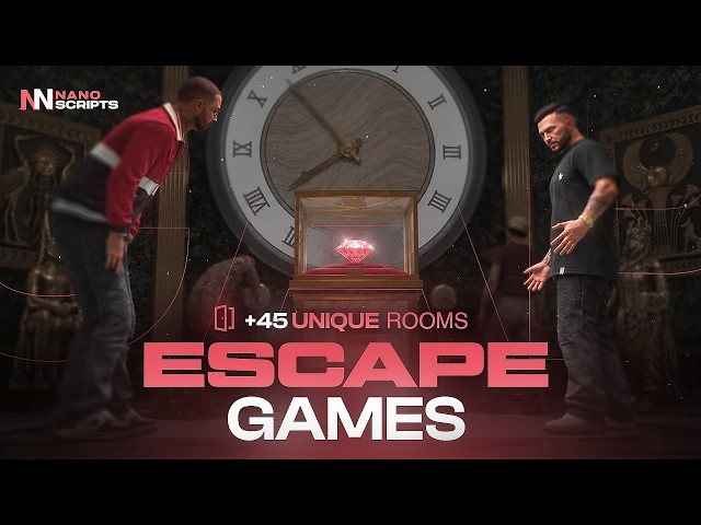 5 FiveM Escape Games in ONE Script | 5 MLOs, 45+ Rooms, 42 Puzzles (ESX/QBCore/QBox) | NANO Scripts
