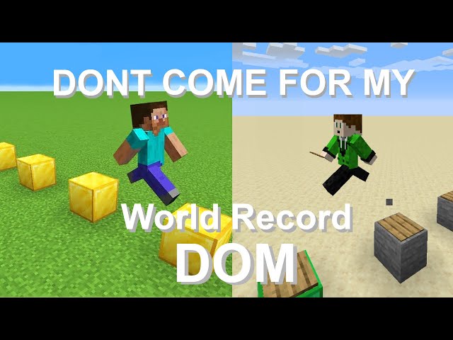 Don't come after my world record Dom! - No Longer the Most Consecutive 2 Block Jumps in Minecraft