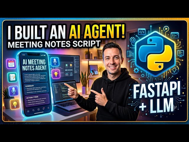 I build AI meeting notes agents with python FastAPI+LLM