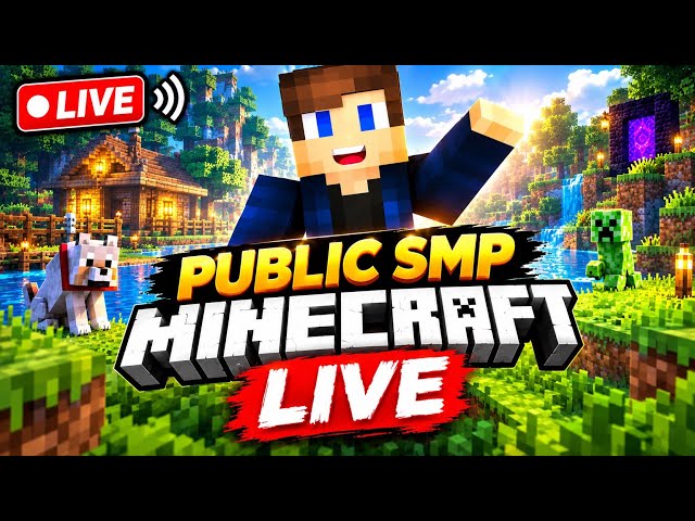 Minecraft live 🤣|| 24/7 Public SMP⚡|🔴Join Now