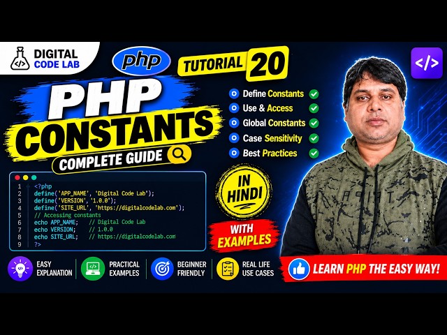 PHP Tutorial for Beginners in Hindi #20 | PHP Constants Explained | PHP Master Course 2026