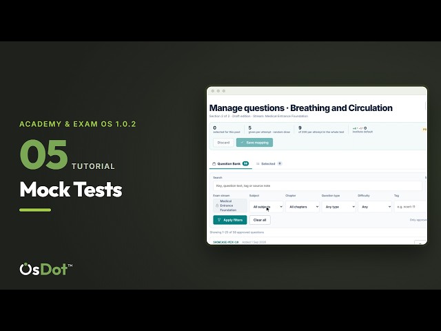Creating & Publishing Mock Tests | Academy & Exam OS 1.0.2 Tutorial 05