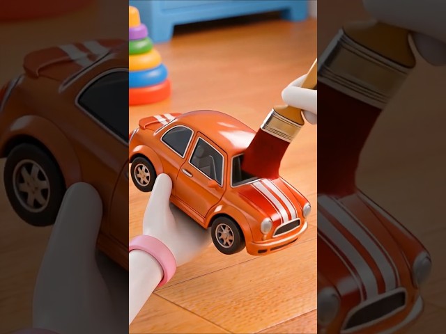 🚗🔧 Oh no, my toy car is broken! 🥺 Let's repair the toy car