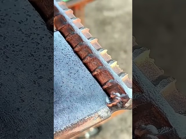 weld bead lines a metal plate edge for the next pass #welding #metalwork