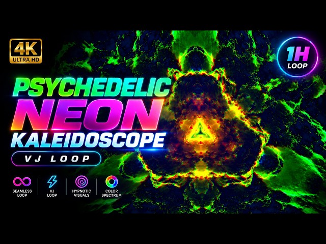 Neon Toxic Tunnel | Hypnotic Psychedelic Visuals | 128 BPM
