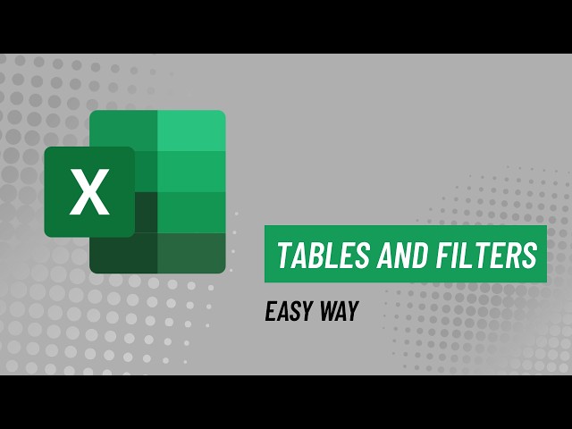 How to create a table in Excel