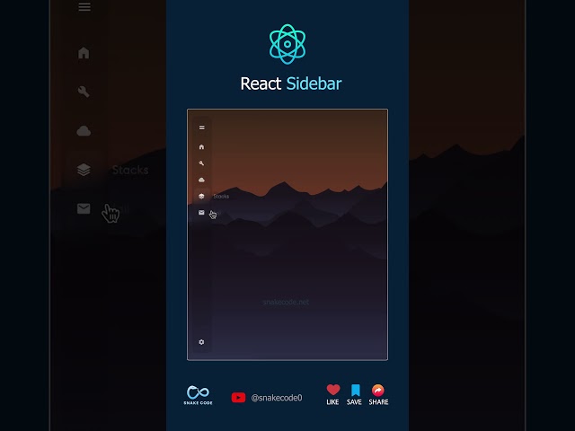 React Sidebar #reactjs #frontenddev #webdesign #js