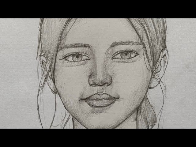 How to Draw a Beautiful Girl Face | Loomis Method  step by step Portrait Drawing 