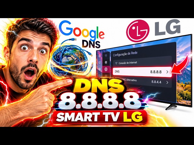 Como Mudar o DNS 8.8.8.8 na Smart TV LG para Configurar IPTV #IPTV #LG