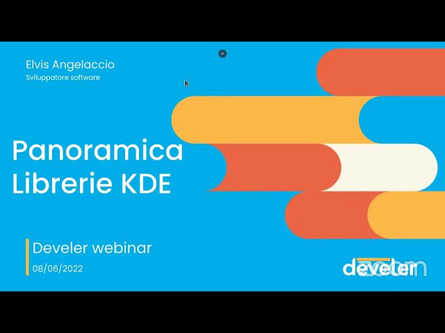 Webinar Live | KDE: una panoramica sulle sue librerie C++