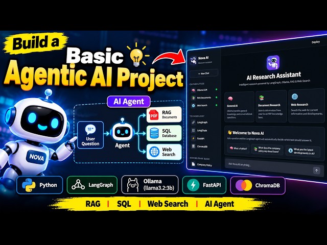 Build a Basic Agentic AI Project 🤖 | LangGraph + Ollama + RAG + Web Search