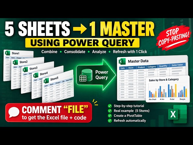 How to Combine Multiple Excel Sheets into One Master Sheet Using Power Query