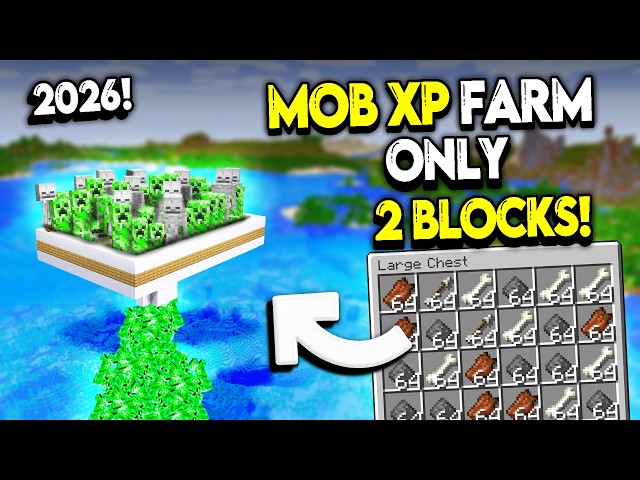 22,000 in 10 Minutes! BEST MOB XP Farm for Minecraft 1.21/26.2+!