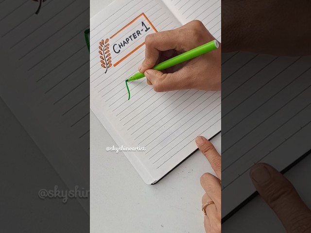"3 Beautiful Chapter Title Heading Ideas🥰"#shorts #youtubeshorts