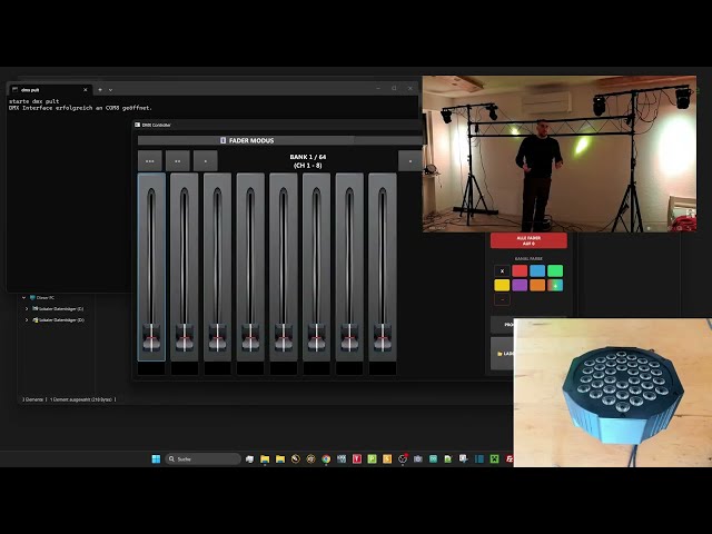 Basic digital DMX Mischer mit Python und QtQuick programmieren