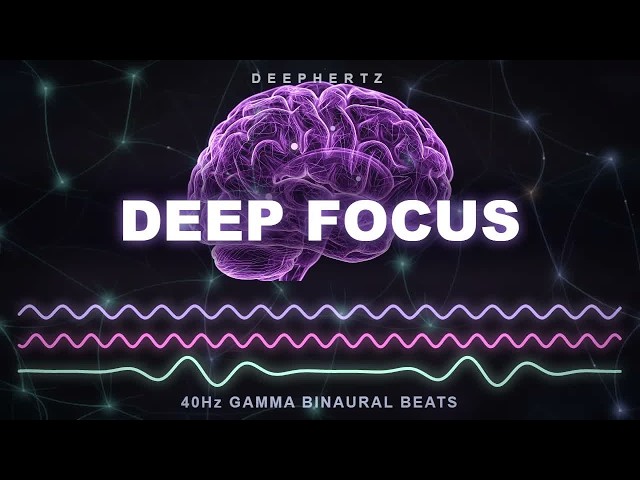 Deep Focus — 40Hz Gamma Binaural Beats to Block Distractions | Sparse Net (2 Hours)