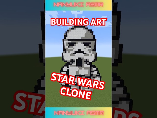 STAR WARS CLONE!😎 ANOTHER STAR WARS MINECRAFT REFERENCE!😅 ASMR, RELAX🥱 #shorts #minecraft #asmr