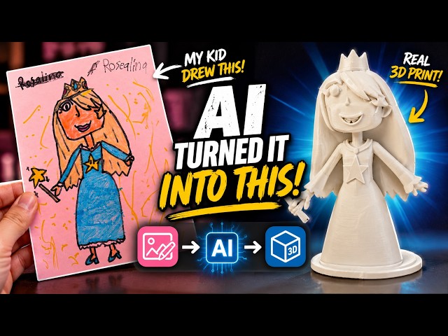 Can AI Turn My Kids' Drawings Into Real 3D Prints? | Hi3D