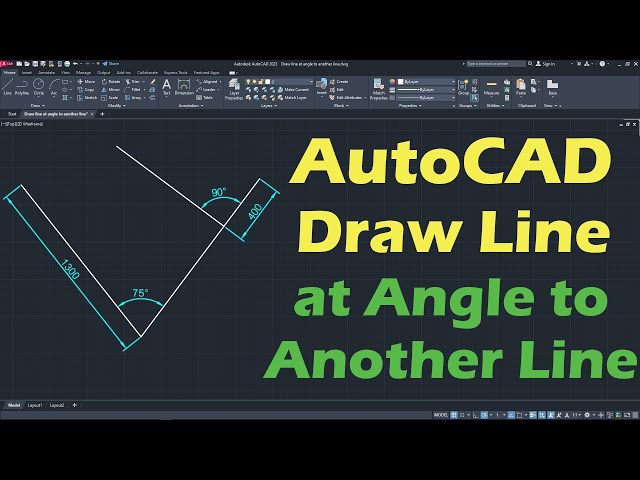 AutoCAD Draw Line at Angle to Another Line