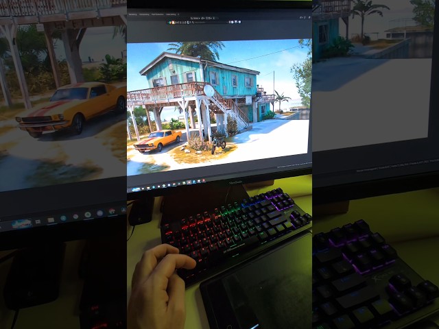 GTA VI Blender 5.2 scene. Texture painting.