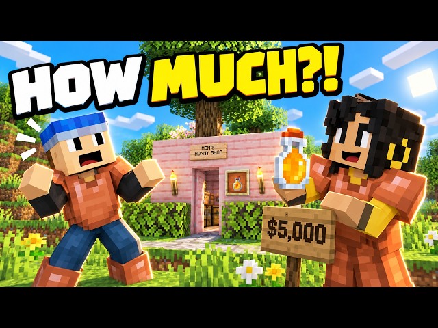 We Opened Family Shops… Mom Wants EVERYTHING! | Minecraft S8 Ep. 3