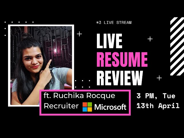 🛑 LIVE 🛑 Resume Review with Microsoft's Recruiter | QnA with a Recruiter | #RoadTo10K