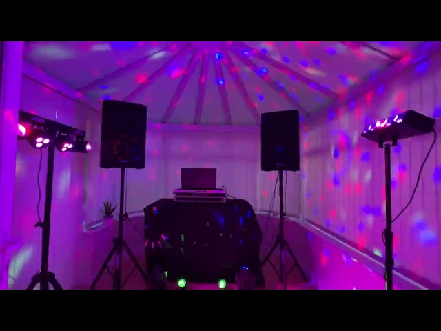 Lighting setup for a house party