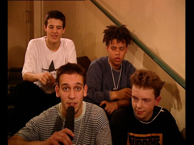 Freestyle-Demonstration fürs TV-Publikum, mit Boulevard Bou, Dennis, MC René, 1992
