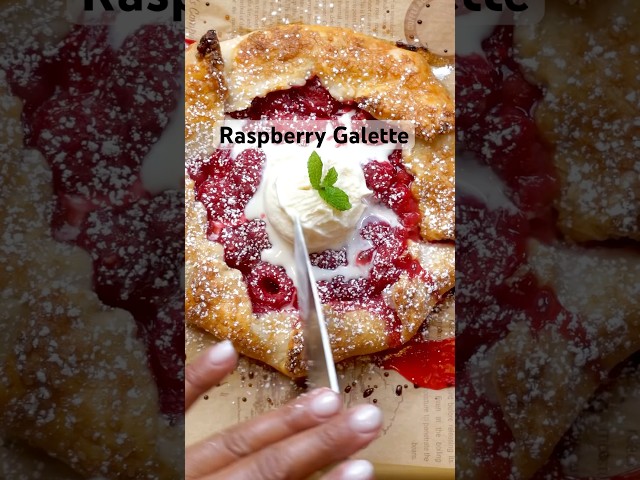 Easy Raspberry Galette #holidaybaking