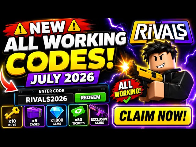 ⚠️NEW⚠️ All Working Rivals Codes July 2026 - Roblox Rivals Codes