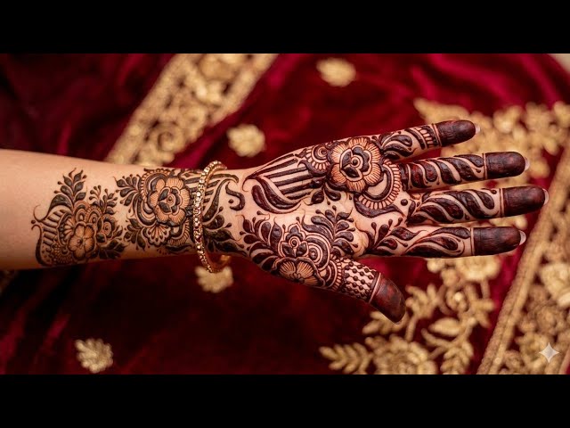 Full Hand Bridal Mehndi Tutorial | Step by Step for Beginners | Easy Floral & Bold Design”