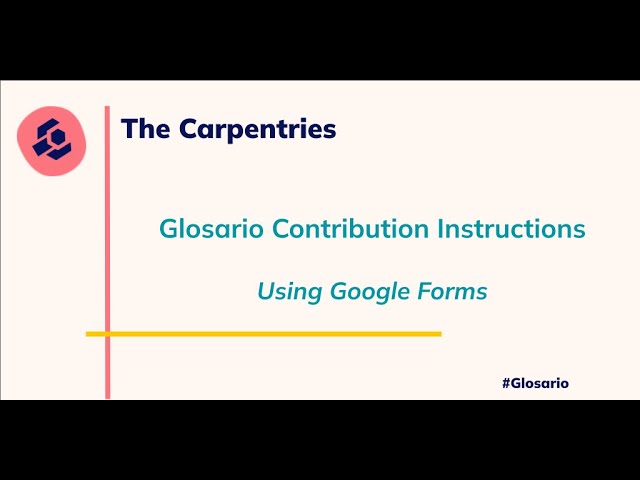 Glosario Contribution Instructions using Google Forms