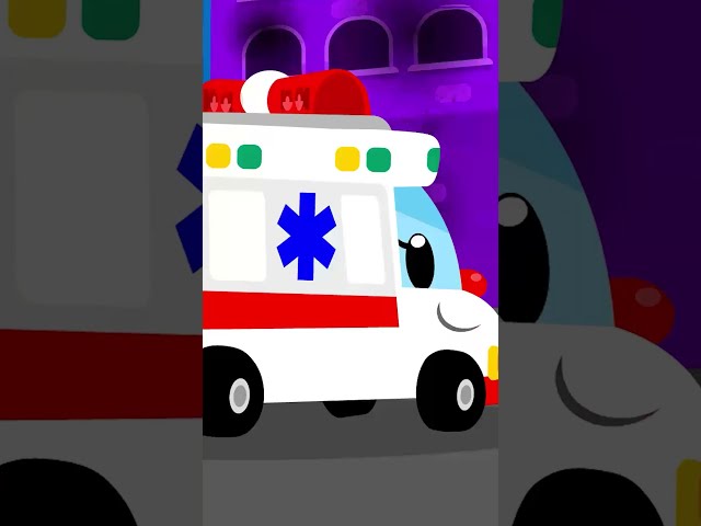 #shorts Brave Rescue Cars 2 | ambulance | Nursery Rhymes & Kids Songs