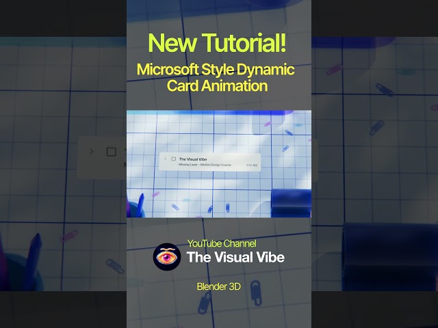 Microsoft Style Dynamic Card Animation - Tutorial!