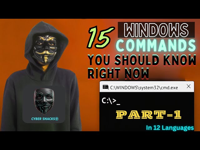 Top 15 Windows Commands You Should Know Right Now Part 1 | Cyber ​​Snacks | #cmdprompt | #trending